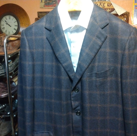 Ermenegildo Zegna Men Silk&Cashmere 3Btn/2Vents Sport.Jacket 46R